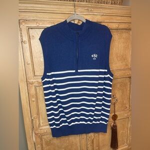 Mens Turtleson Navy & White Golf Vest